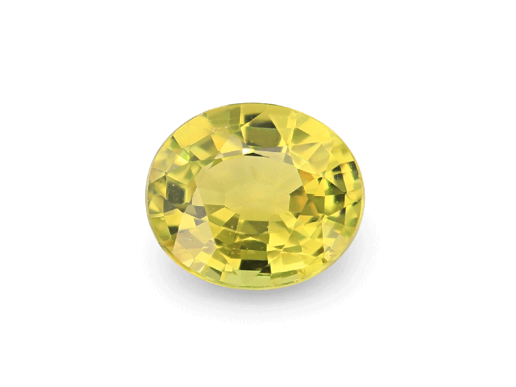 Australian Sapphire 6.2x5.5mm Oval Yellow Green