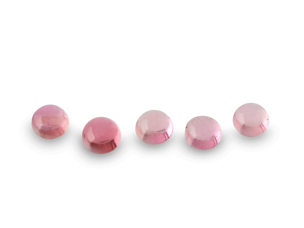 [UPRC0300] Pink Tourmaline 3.00mm Round Cabochon