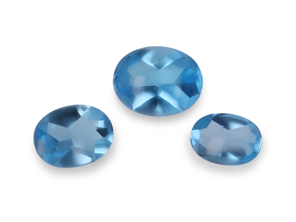 [TMVT0806] Topaz 8x6mm Oval Buff Top Medium Blue