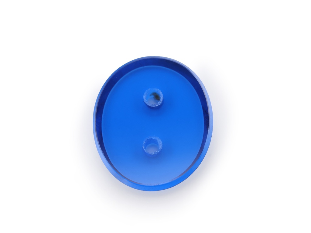 Synthetic/Lab Grown Spinel 14x12mm Oval Drill Cobalt Blue