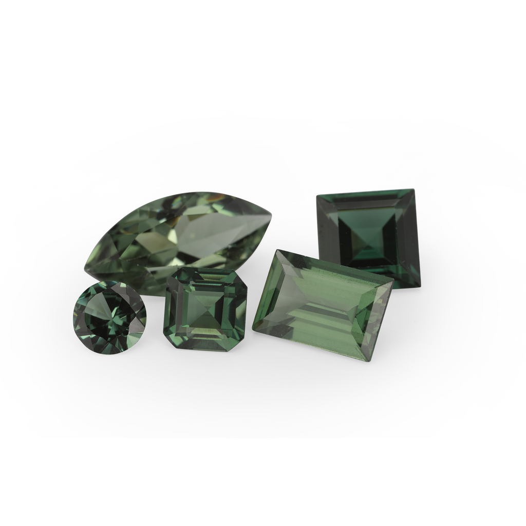 [MGRB1500D] Synthetic Spinel 15mm Round Shallow Green