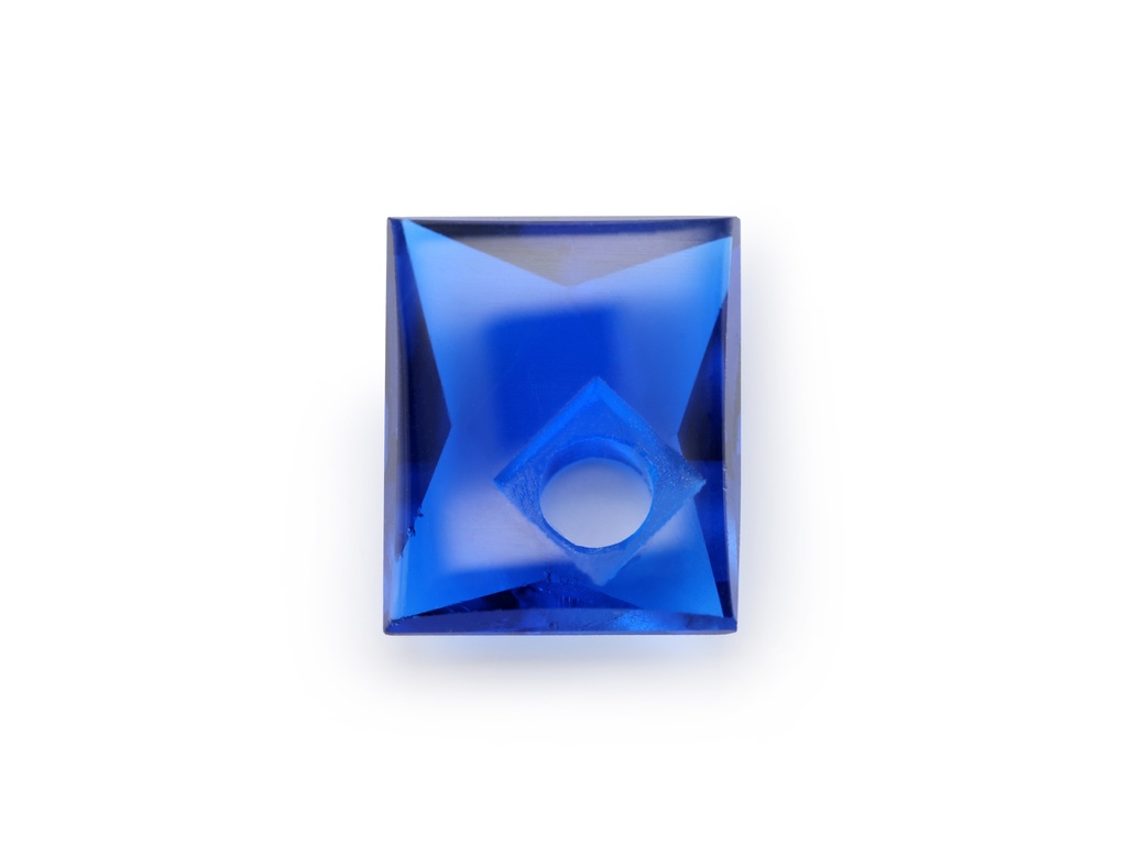 [MBBW1210C2] Synthetic/Lab Grown Spinel 12x10mm Baguette Countersunk Corner Drilled Faceted Back Cobalt Blue