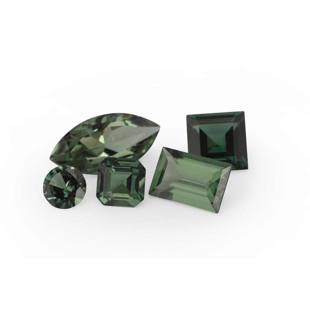 Synthetic Tourmaline Spinel 11x9mm Emerald Cut Swiss