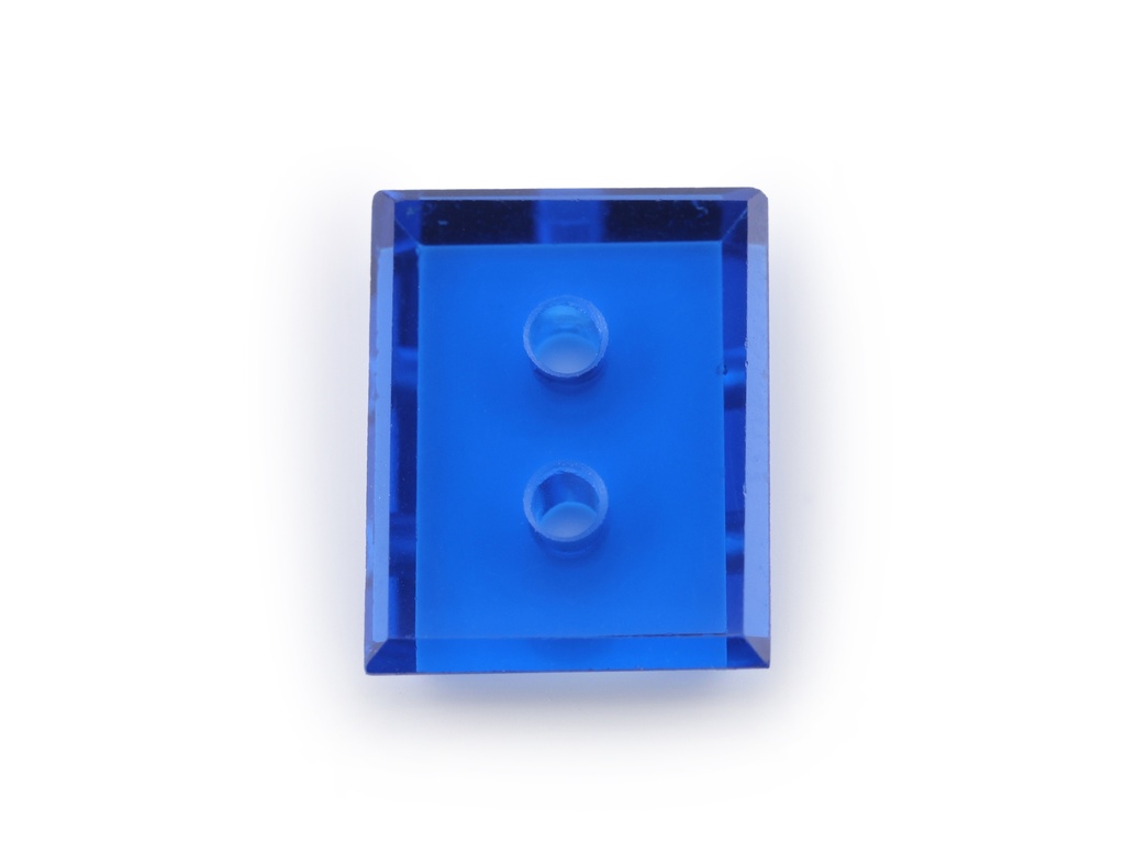 [MBBW1008C1] Synthetic/Lab Grown Spinel 10x8mm Baguette Double Drilled Flat Back Cobalt Blue
