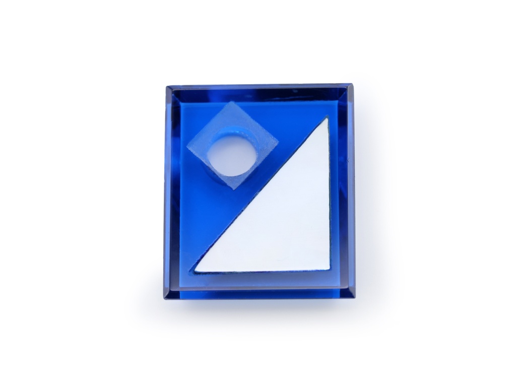 [MBBW1412C8] Synthetic/Lab Grown Spinel MOP 14x12mm Baguette Countersunk Corner Drilled #4 Cobalt Blue