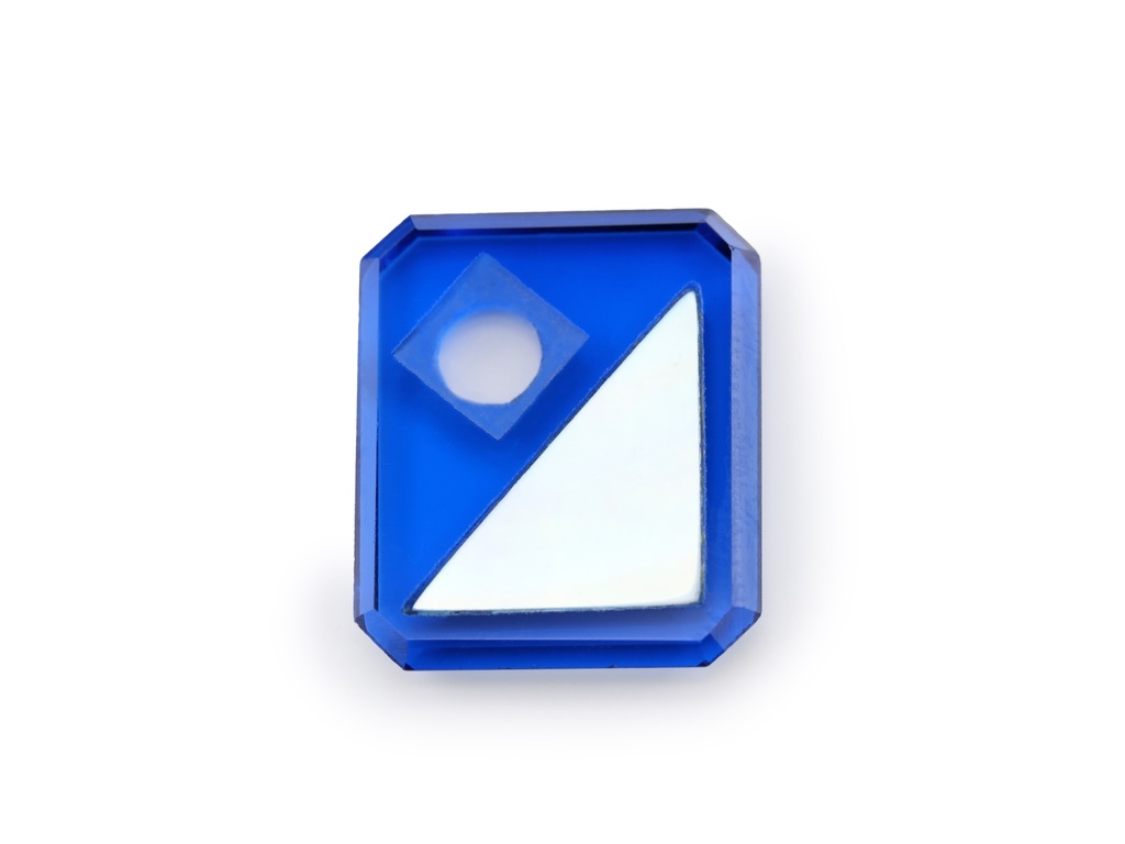 [MBOW1412C3] Synthetic/Lab Grown Spinel MOP 14x12mm Octagonal Countersunk Corner Drilled #4 Cobalt Blue