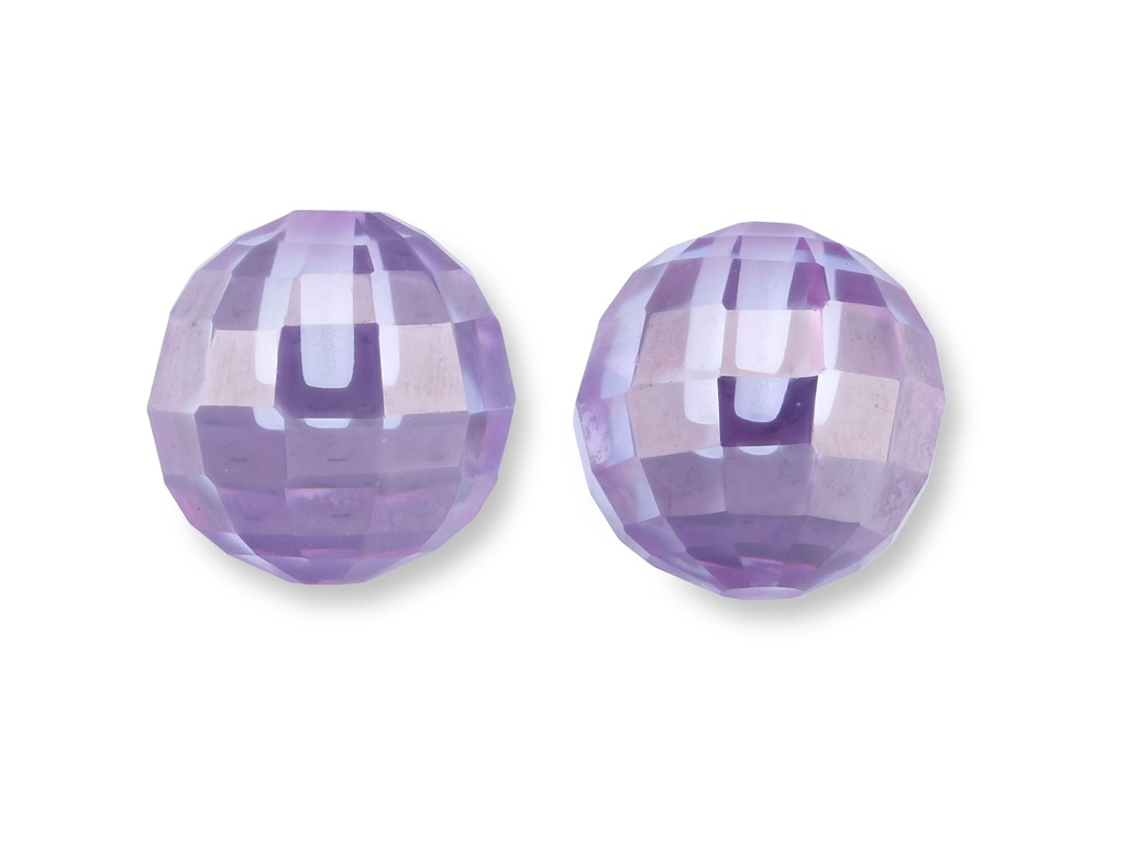 Cubic Zirconia 8.00mm Ball Faceted HD Lavender