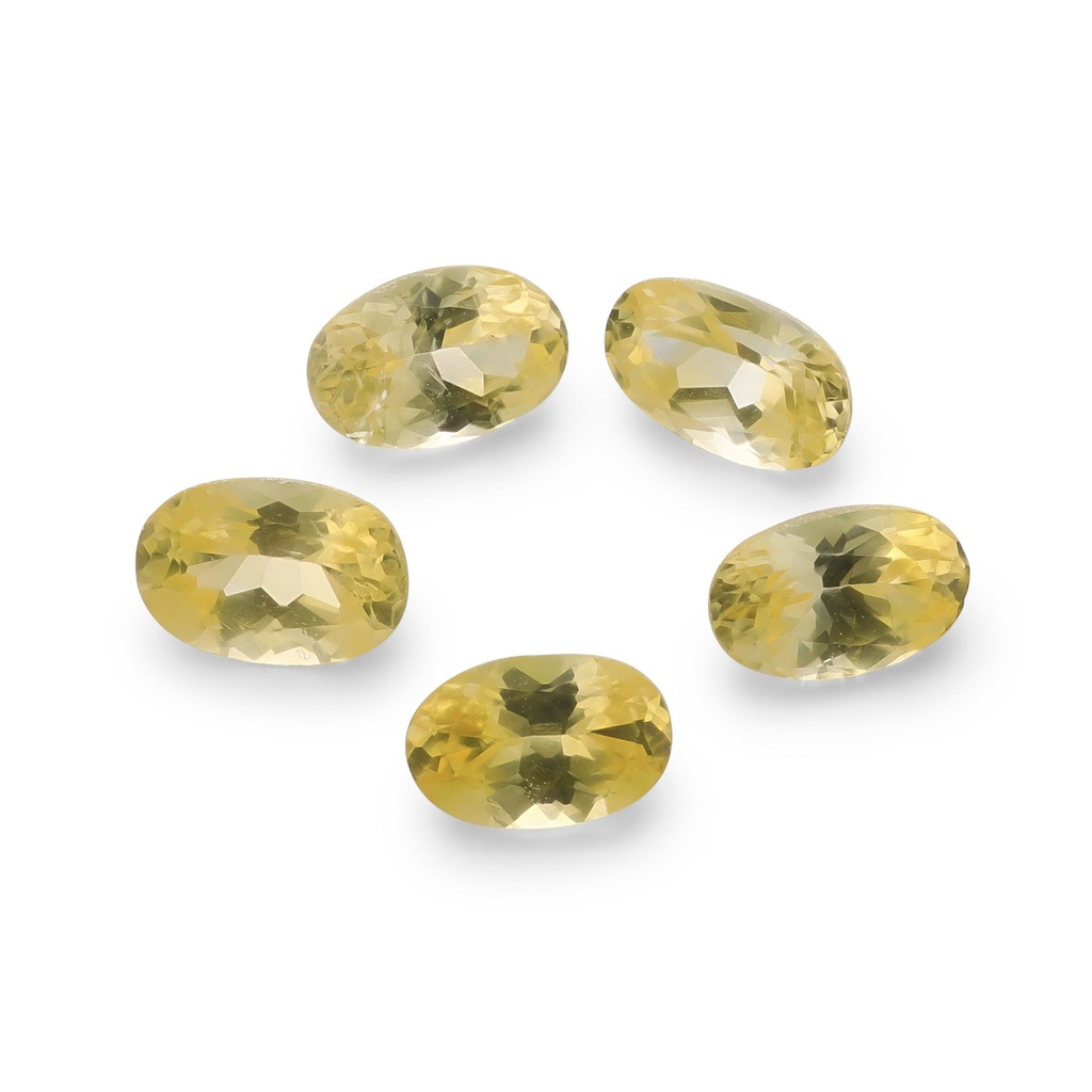 Yellow Sapphire 4x2.5mm +/- Oval Set of 5