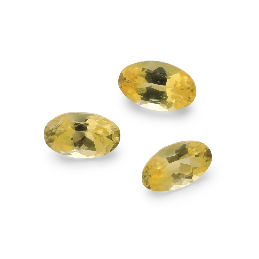 Yellow Sapphire 5x3mm +/- Oval Set of 3