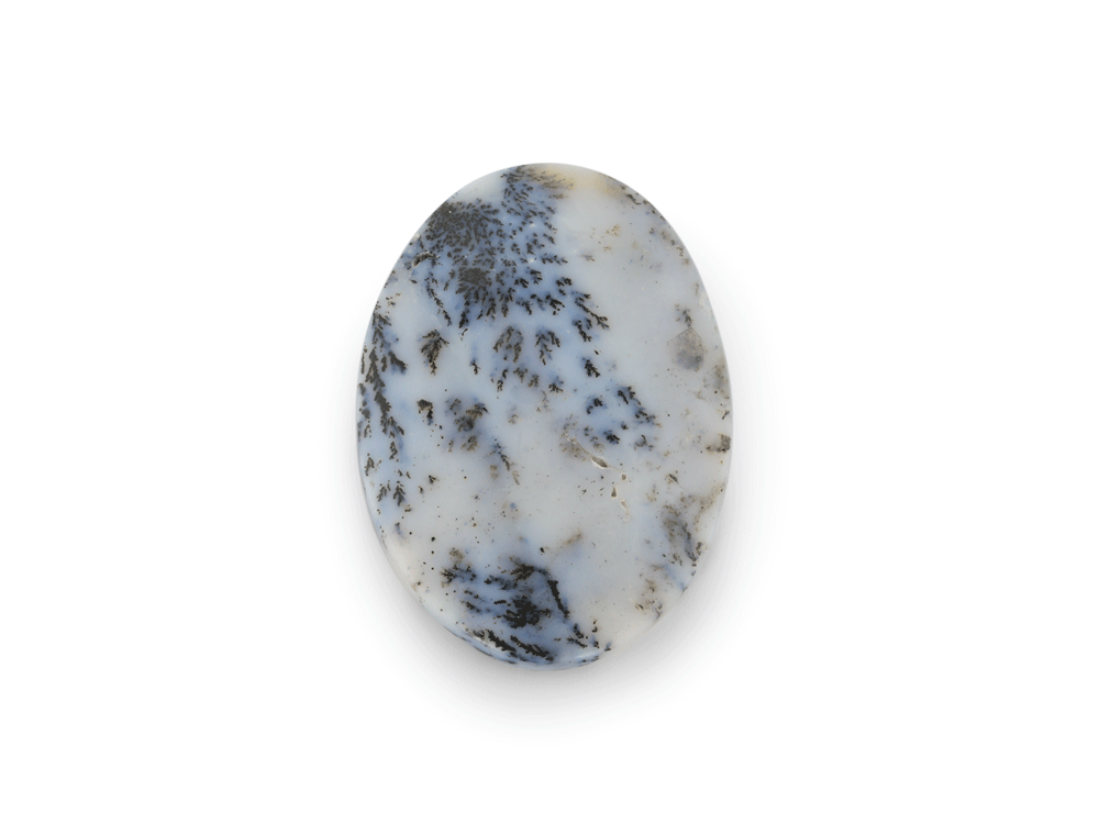 Dendritic Agate 28x20mm Oval Cabochon 