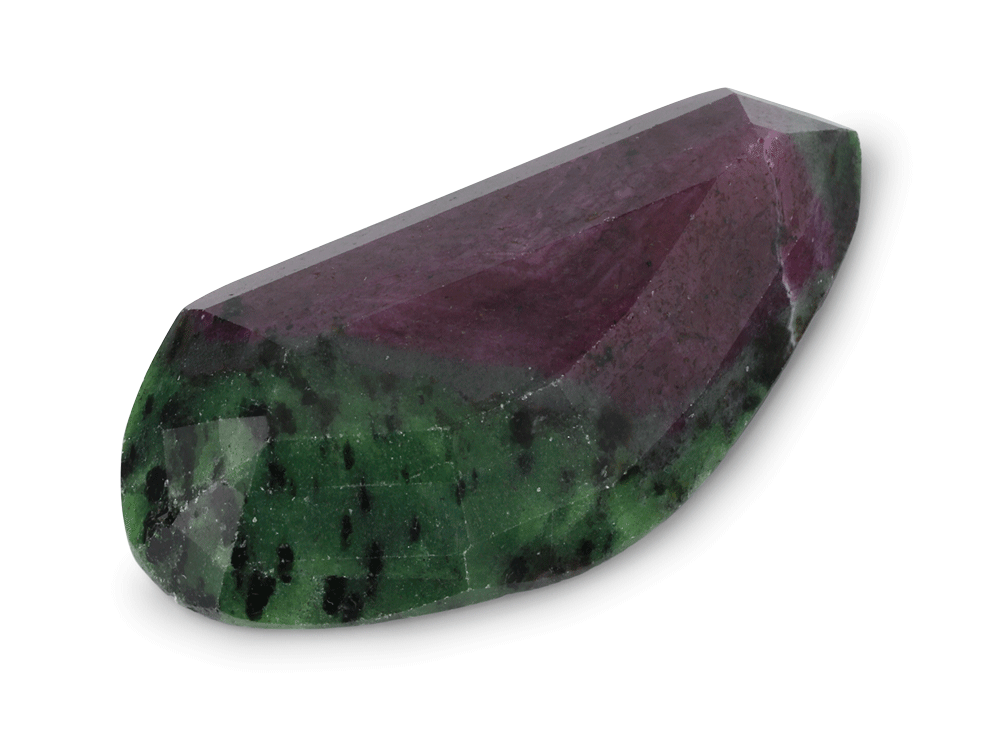 Ruby Zoisite 42x21mm Rose Cut Free Form