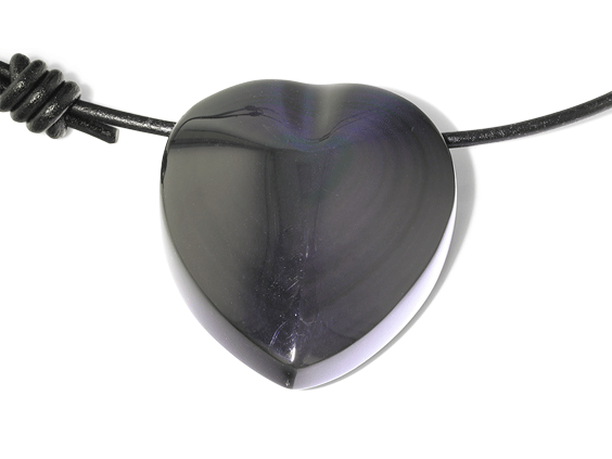 Rainbow Obsidian 40x34mm Pear Shape Pendant 