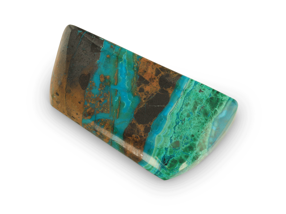 Ray Chrysocolla 34.5x19mm Rectangle Free Form 