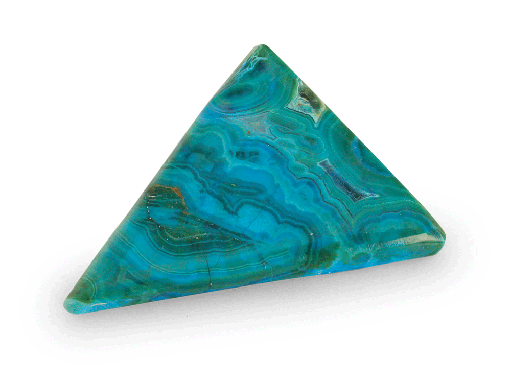 Ray Chrysocolla 33.5x28.5mm Triangle 