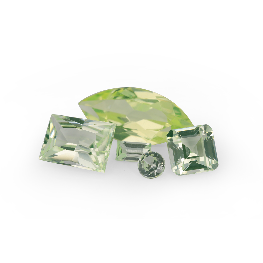 Synthetic Peridot Spinel 11x9mm Emerald Cut Swiss