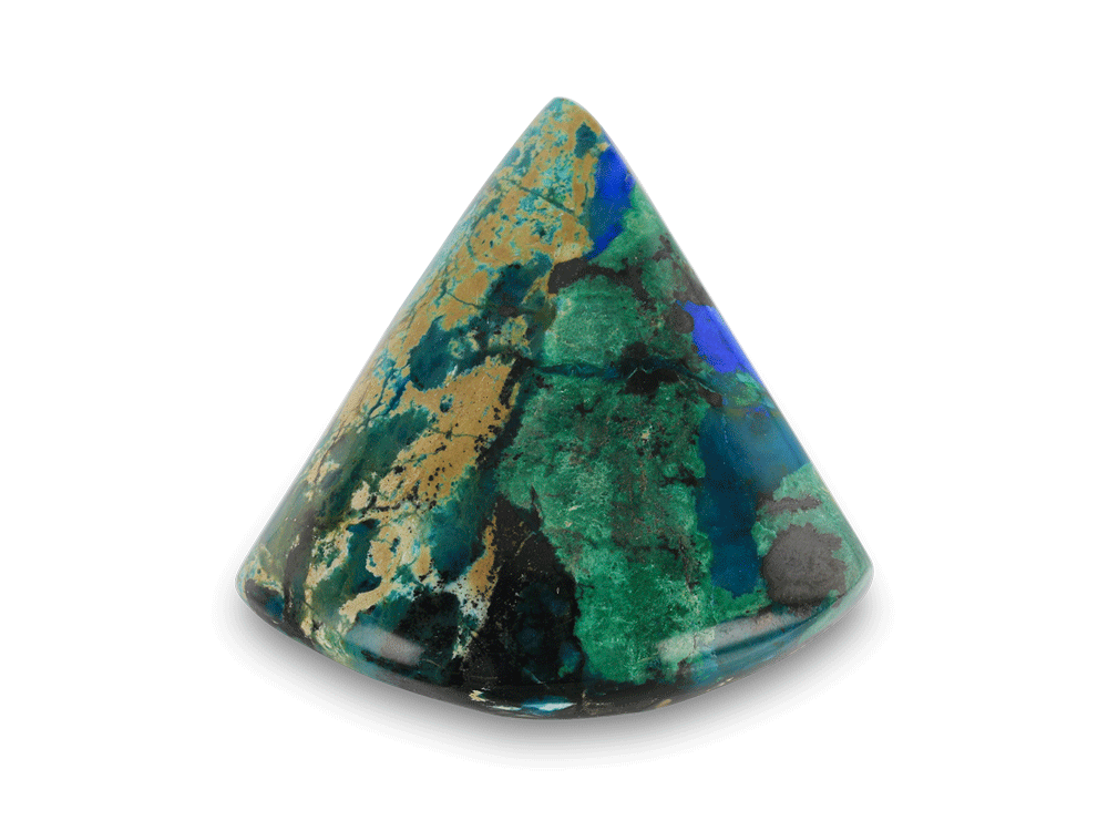 Bisbee Azurite & Malachite 27.5x27.5mm Fan 