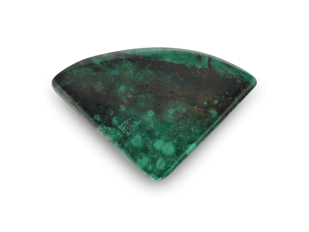 [ORNX3354] Bisbee Azurite & Malachite 35.5x24mm Fan 