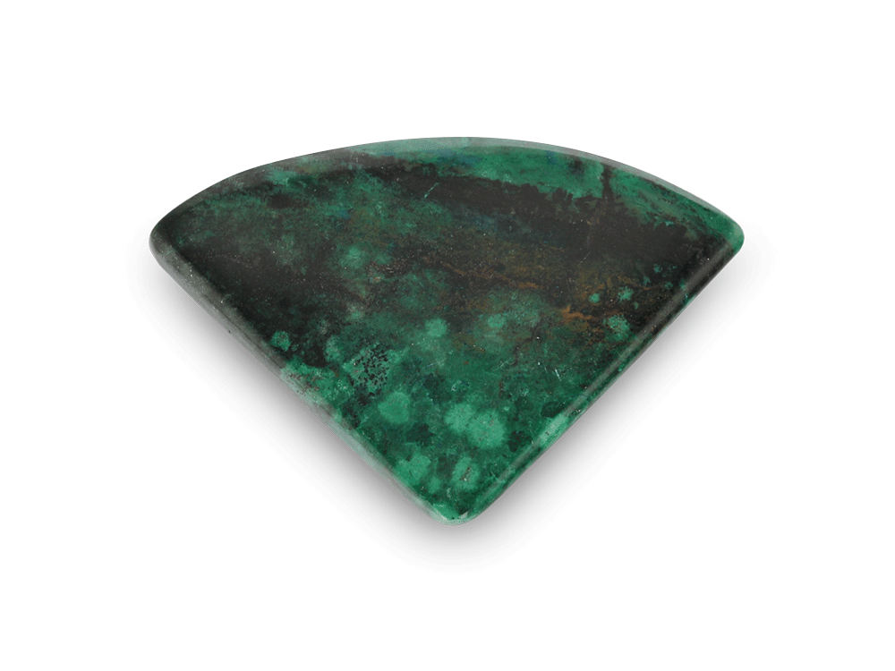 Bisbee Azurite & Malachite 35.5x24mm Fan 