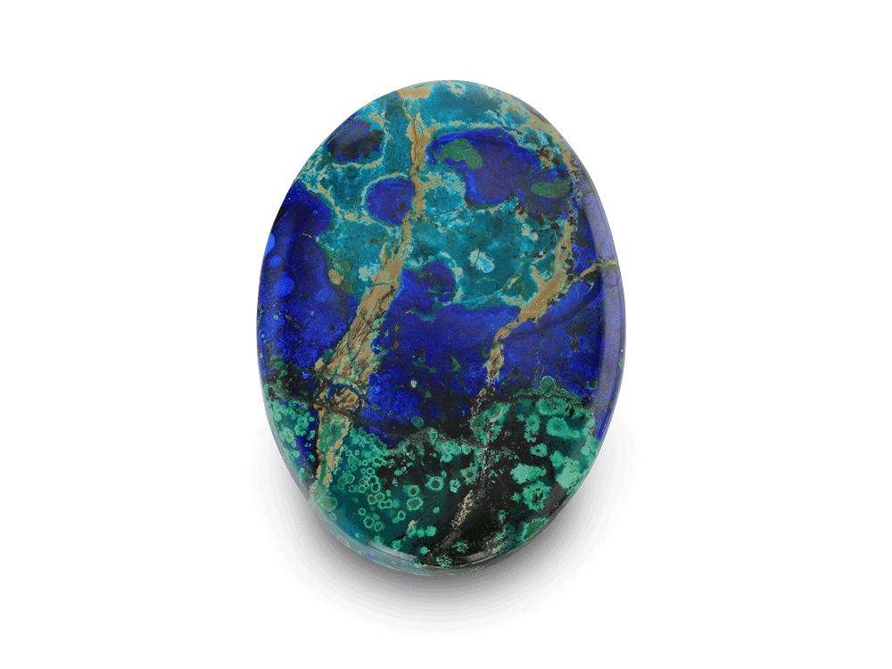 Bisbee Azurite & Malachite 46.5x33.5mm Oval 