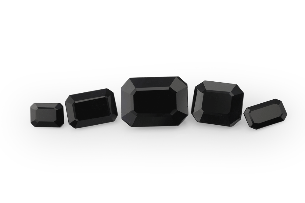 Australian Sapphire Black 4x3mm Emerald Cut