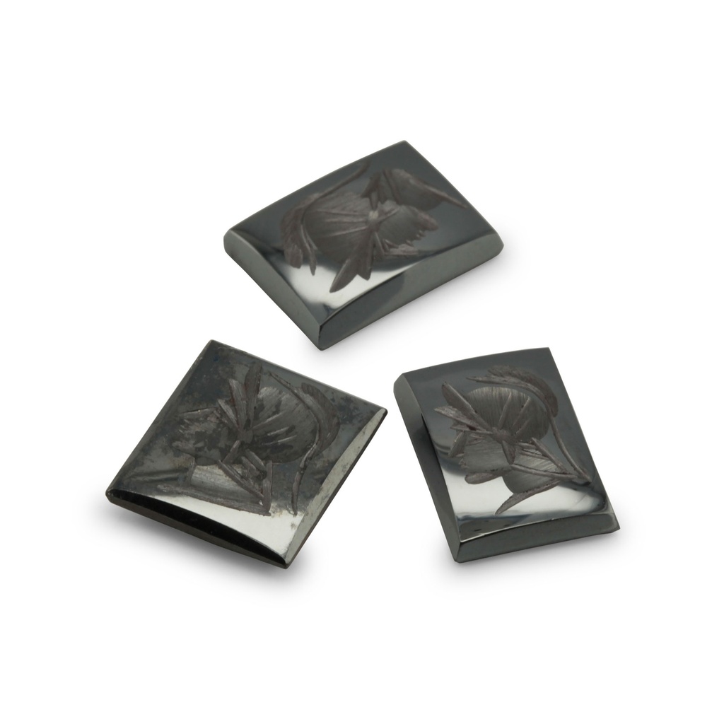 [HAJ20043] Haematite 14x10mm Rectangle Intaglio SB 