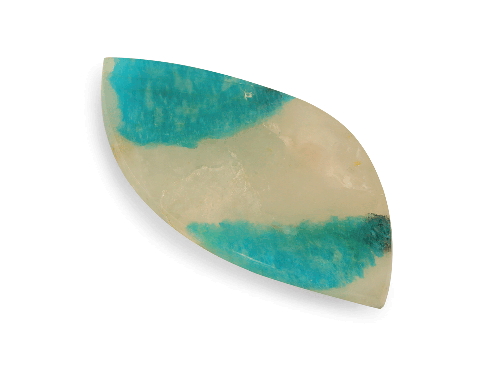 Quartz w Amazonite 32x15mm Marquise Fancy 