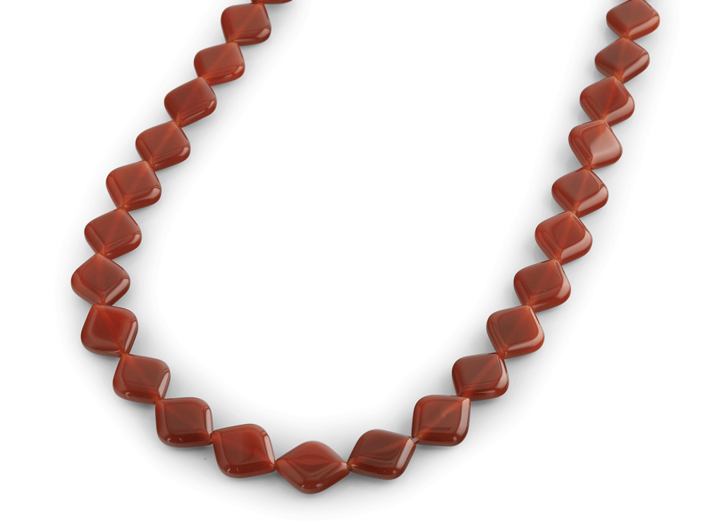 Beads Carnelian 16x13mm Flat Diamond