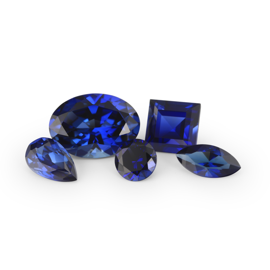 Synthetic Sapphire Blue Corundum - Princess Cut
