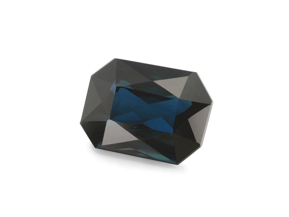 Australian Sapphire 6.8x5.1mm Radiant Cut Dark Blue