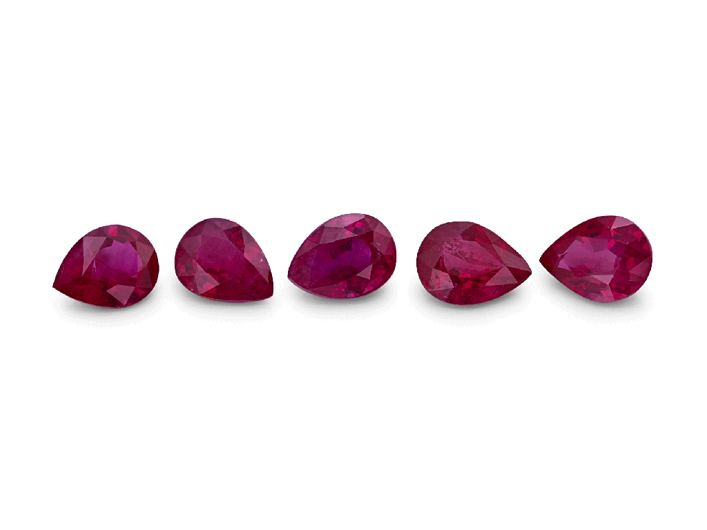 Ruby Pink 4x3mm Pear