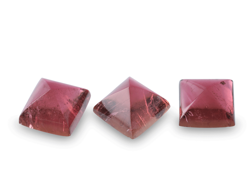 [UPQC0600] Pink Tourmaline 6.00mm Square Cabochon