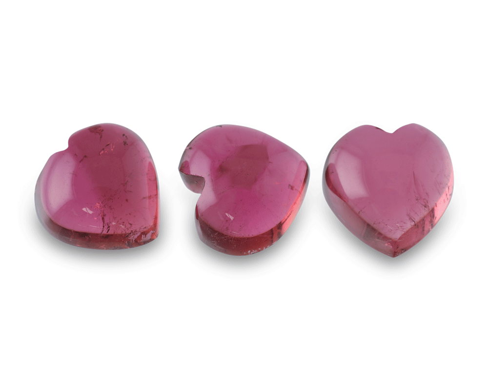 [UPHC0600] Pink Tourmaline 6.00mm Heart Shape Cabochon