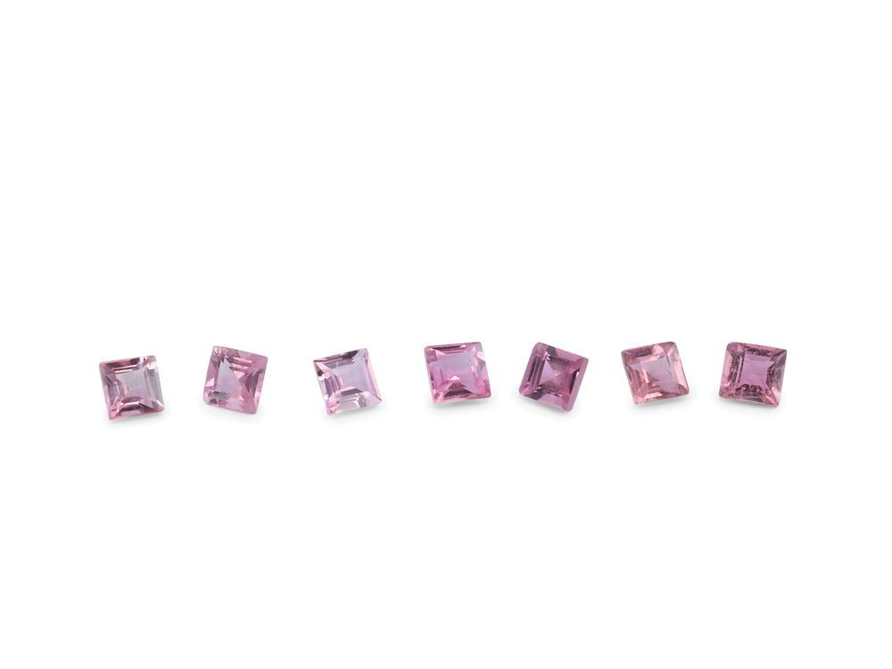Pink Tourmaline 1.5mm Carre Cut 1st Grade