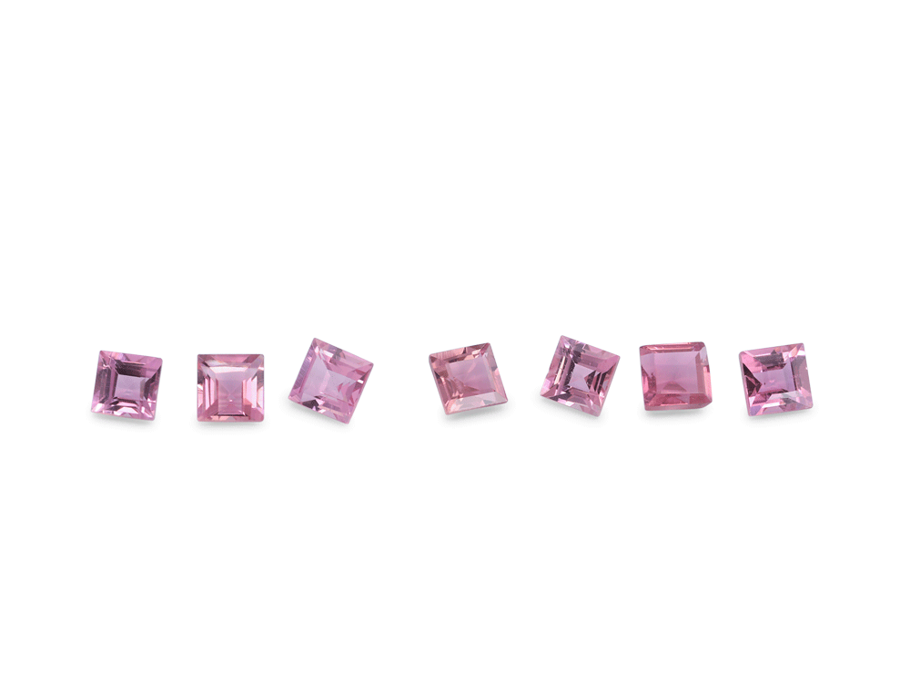 Pink Tourmaline 1.75mm Carre Cut 1st Grade