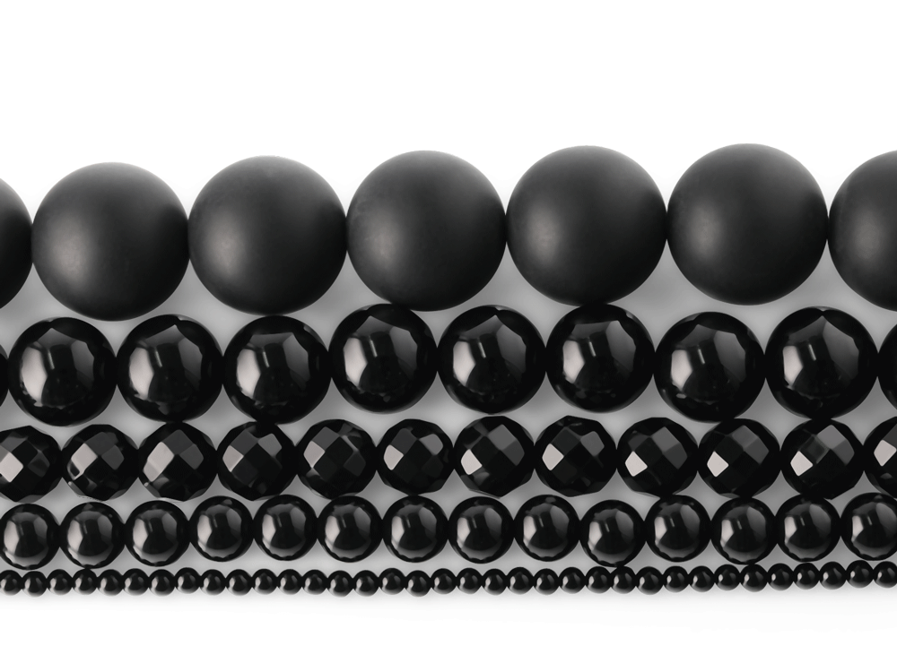 Onyx - Round Faceted Strand