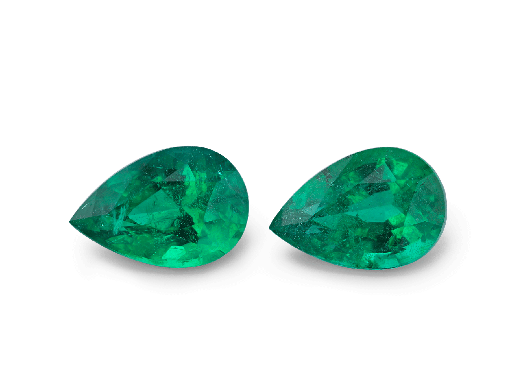 Emerald 9x6.1mm Pear Shape PAIR