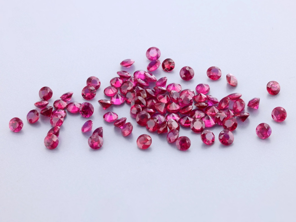 Ruby 2.00mm Round Diamond Cut Red