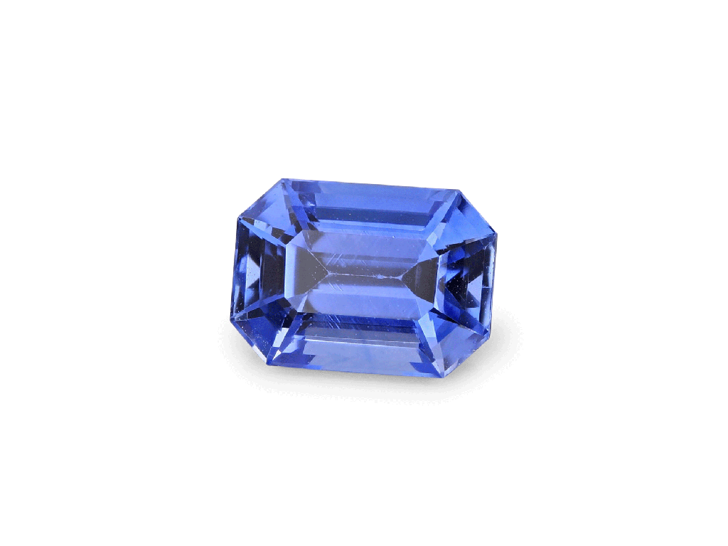 Ceylon Sapphire 6.7x4.8mm Emerald Cut Mid Blue