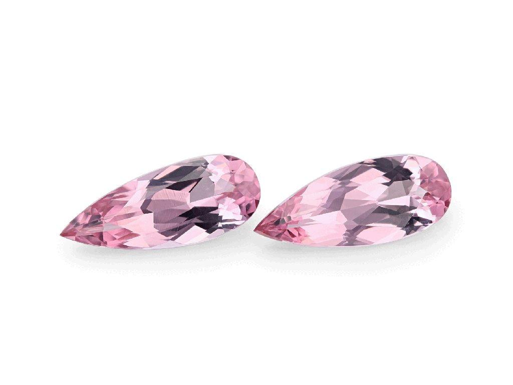Vietnamese Spinel 9.5x3.8mm Pear Shape Pink PAIR