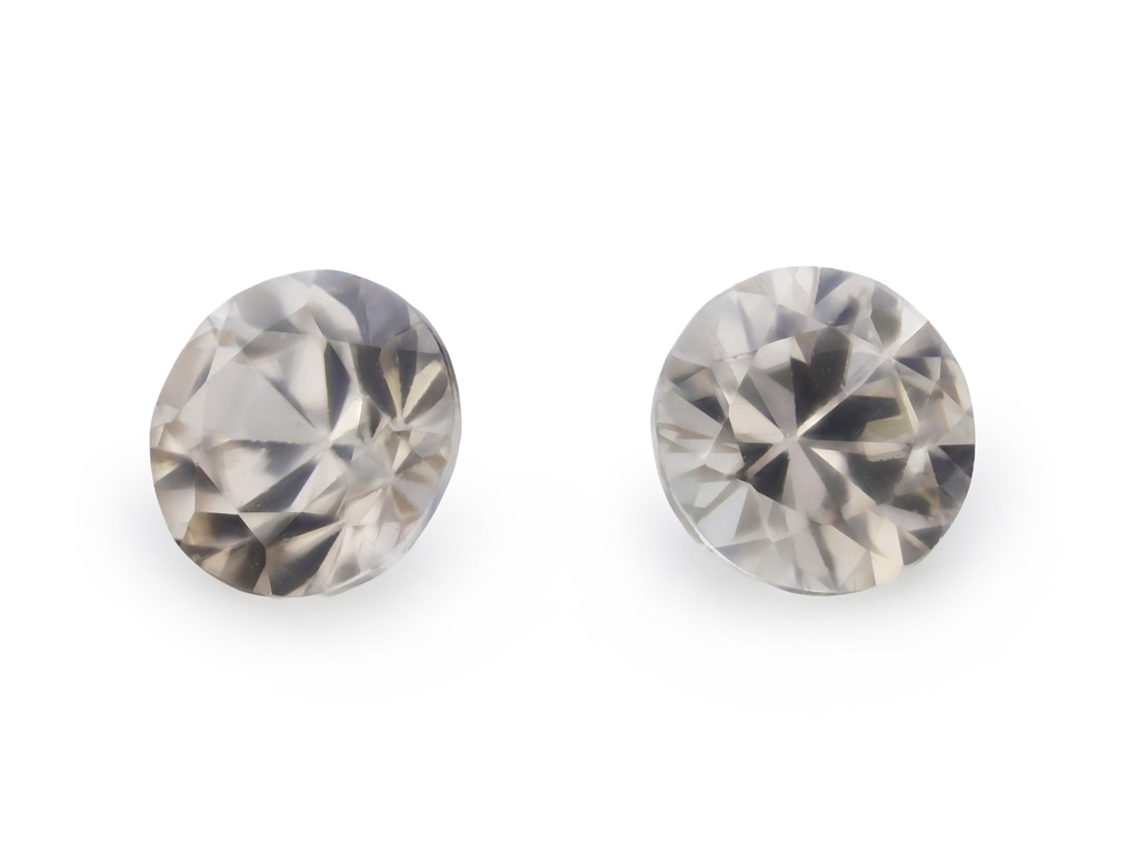 Rubyvale Zircon 5.1mm Round PAIR