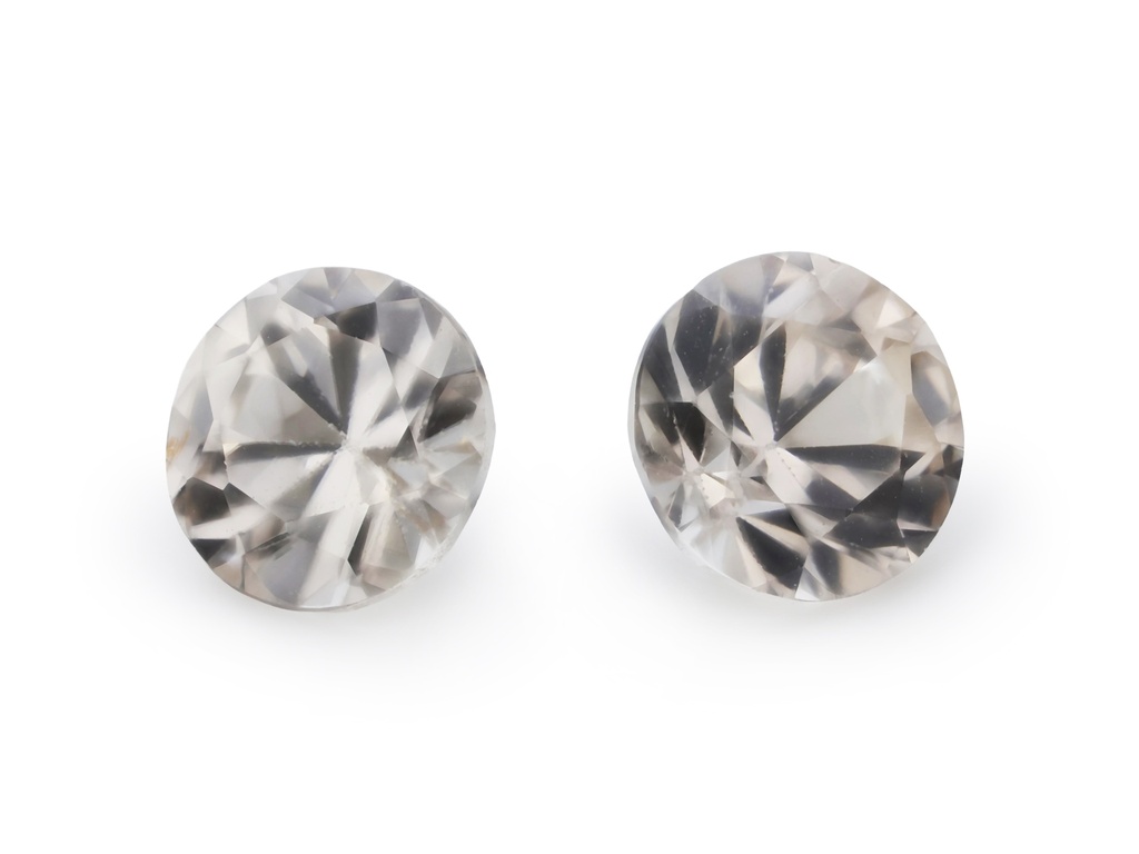 Rubyvale Zircon 5.1mm Round PAIR