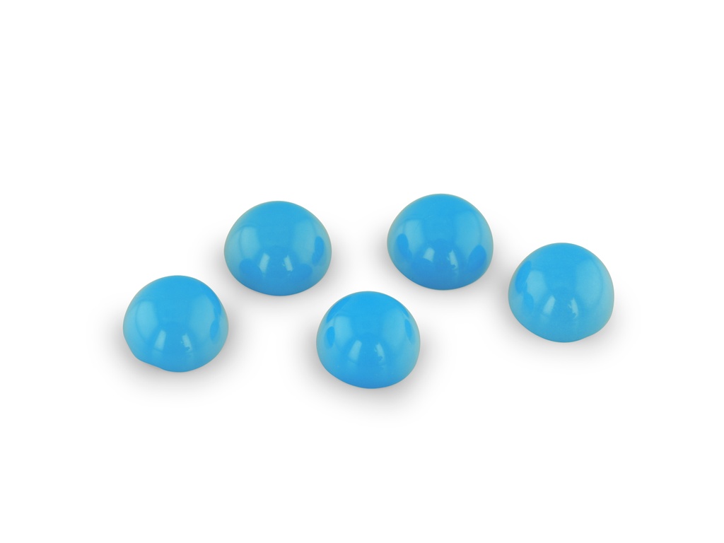 Turquoise Sleeping Beauty 4mm Round Cabochon