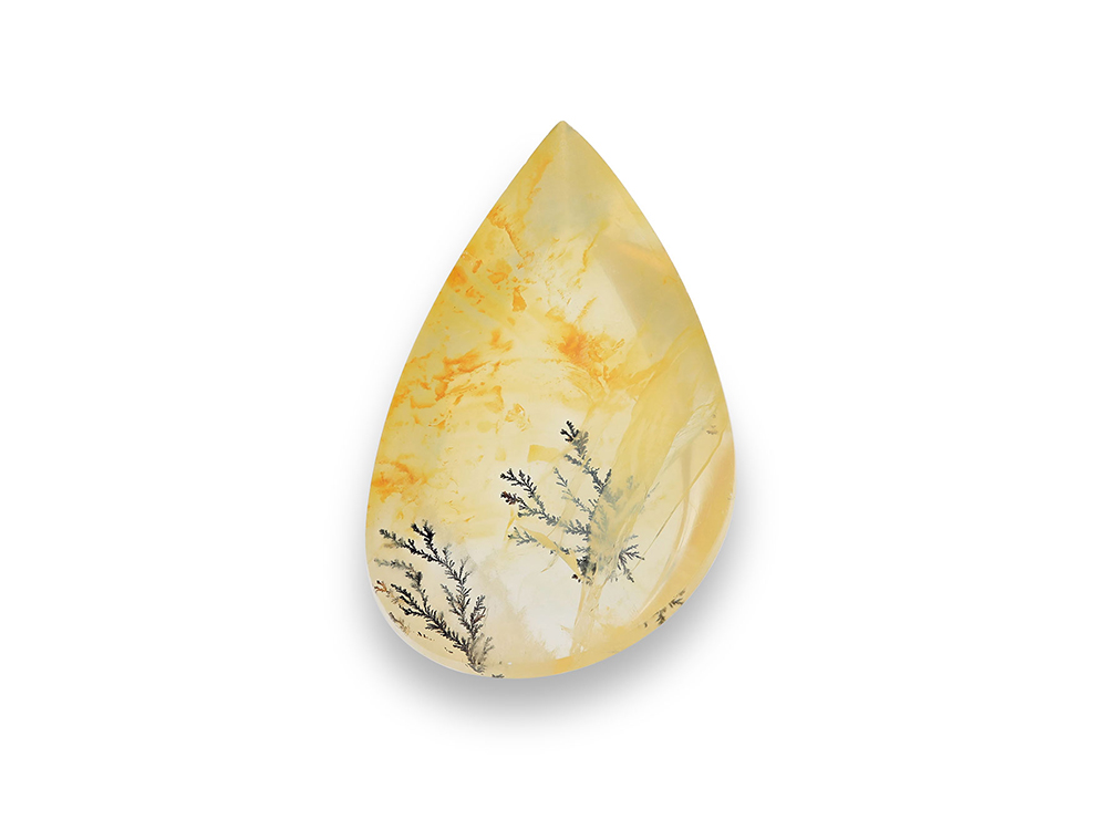 [QZX3521] Dendritic Quartz 23x13mm Pear Shape