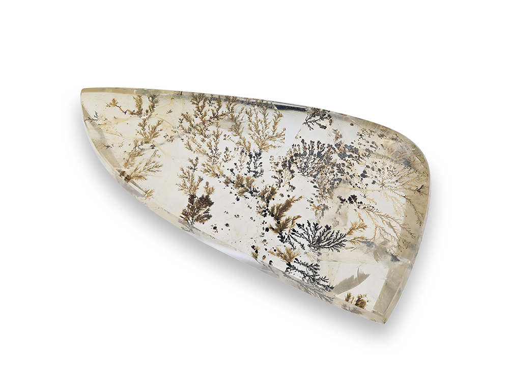 [QZX3526] Dendritic Quartz 30x16mm Triangle Free Form