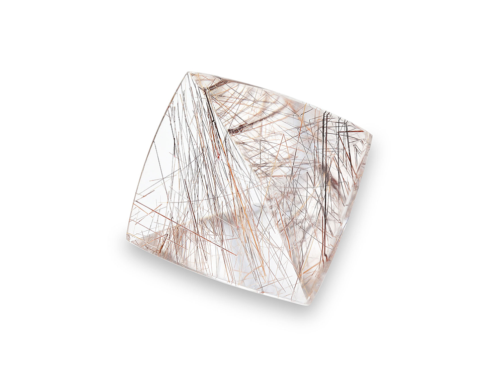 [QZX3629] Quartz with Red Rutile 21x18mm Rectangle