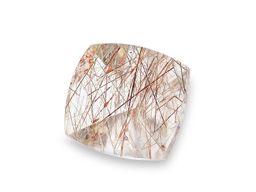 Quartz with Red Rutile 20.5x18.5mm Rectangle