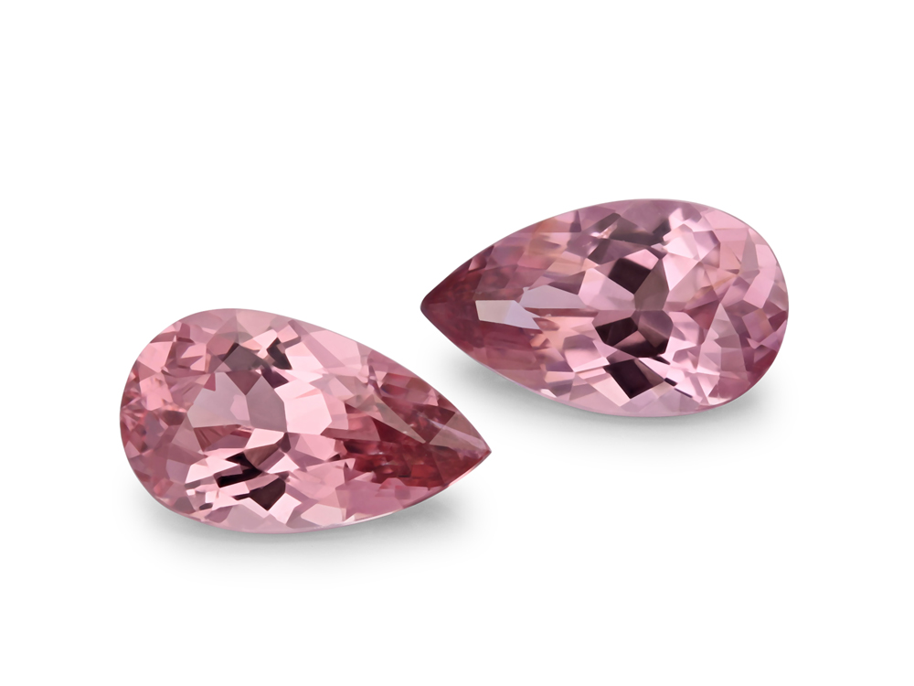 Pink Spinel 7.75x4.6mm Pear Shape - PAIR