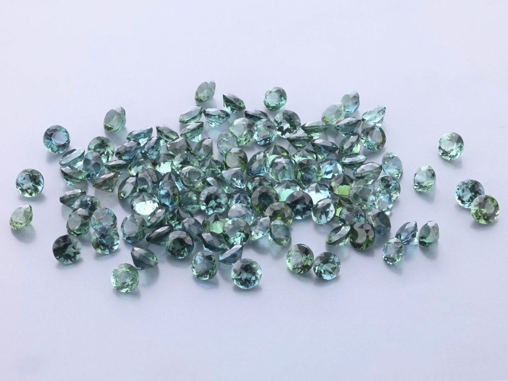 [UGRB0250B] Blue Green Tourmaline 2.50mm Round Light
