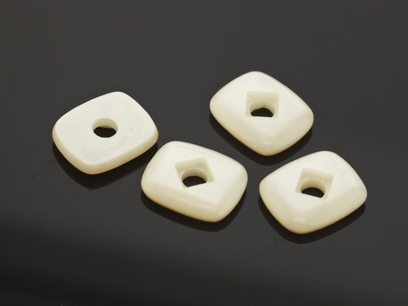 [MPJ20005] Mother of Pearl 12x10mm Cushion Buff Top Counter Sunk