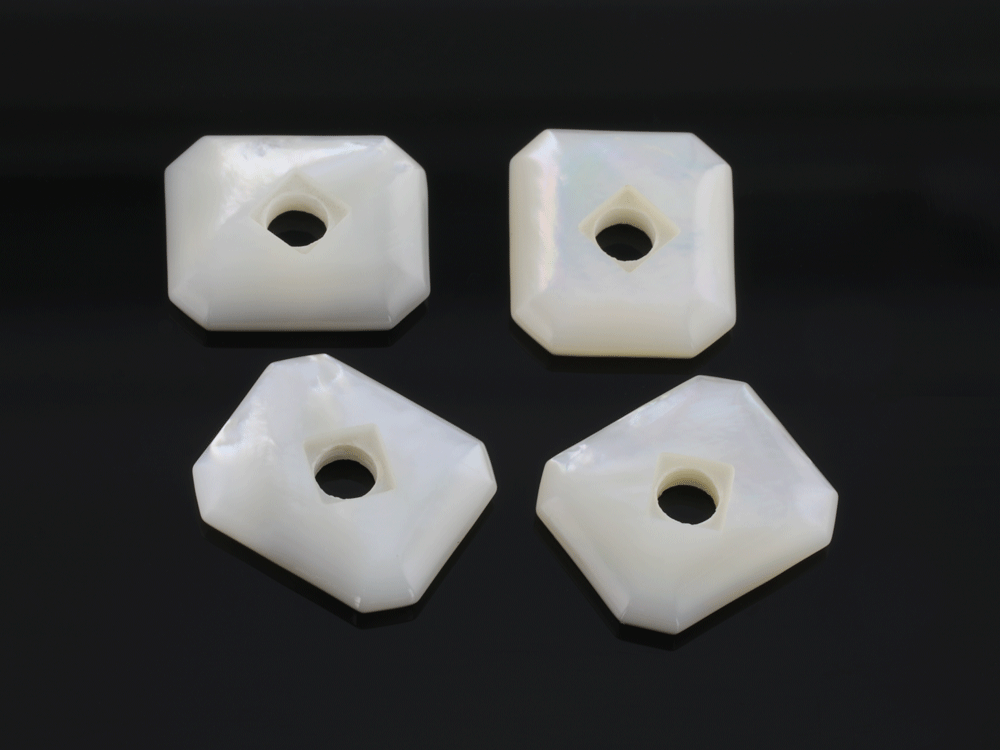 Mother Of Pearl 14x12mm Octagonal Counter Sunk Buff Top